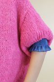 Big Softie Cap Sleeve Knit Top Hot Pink